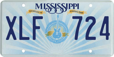 MS license plate XLF724