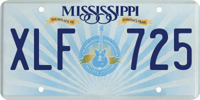 MS license plate XLF725