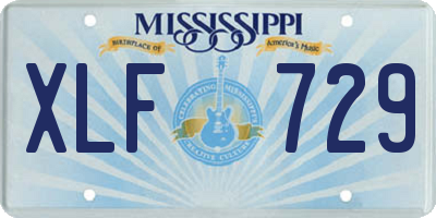 MS license plate XLF729