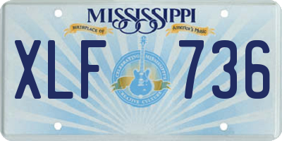 MS license plate XLF736
