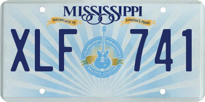 MS license plate XLF741