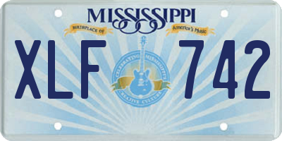 MS license plate XLF742
