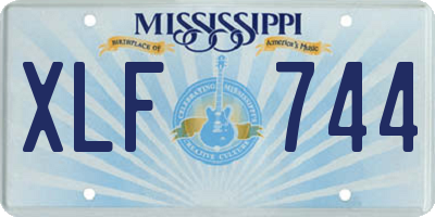 MS license plate XLF744