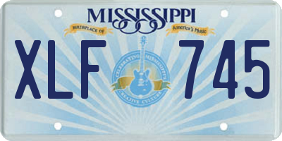 MS license plate XLF745