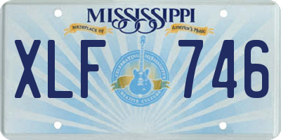 MS license plate XLF746