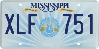 MS license plate XLF751