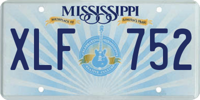 MS license plate XLF752