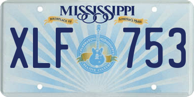 MS license plate XLF753