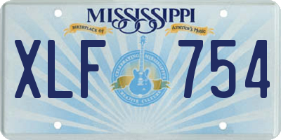MS license plate XLF754