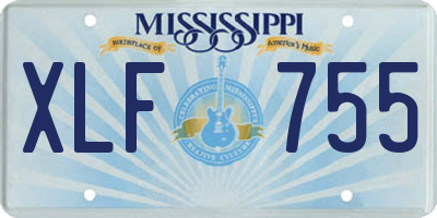 MS license plate XLF755