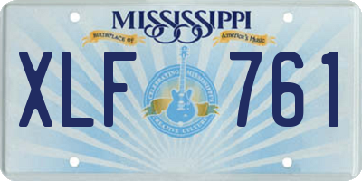 MS license plate XLF761