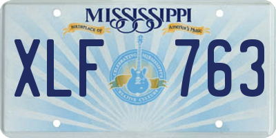 MS license plate XLF763