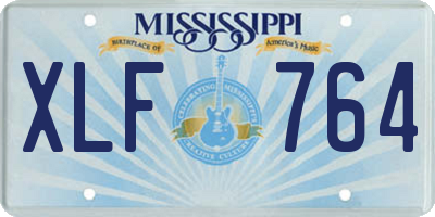 MS license plate XLF764