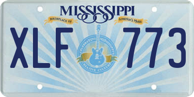 MS license plate XLF773