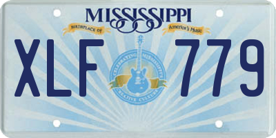 MS license plate XLF779