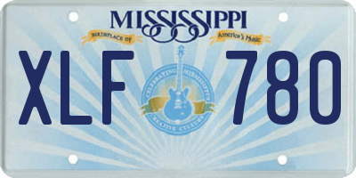 MS license plate XLF780