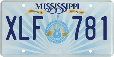 MS license plate XLF781