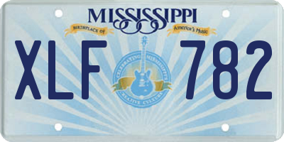 MS license plate XLF782
