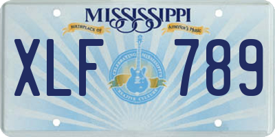 MS license plate XLF789