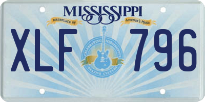 MS license plate XLF796