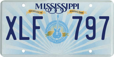 MS license plate XLF797