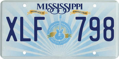 MS license plate XLF798