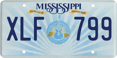 MS license plate XLF799