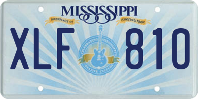 MS license plate XLF810