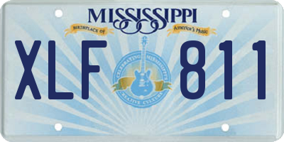 MS license plate XLF811