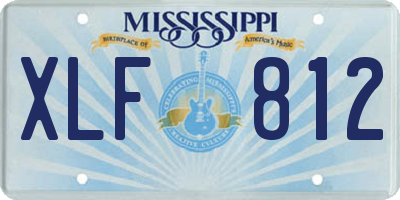 MS license plate XLF812