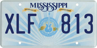 MS license plate XLF813