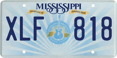 MS license plate XLF818