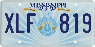 MS license plate XLF819