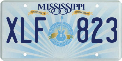 MS license plate XLF823
