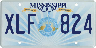 MS license plate XLF824