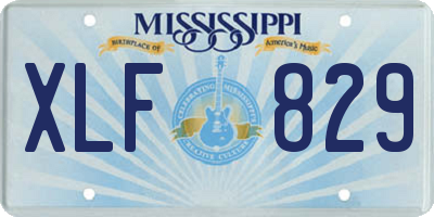 MS license plate XLF829