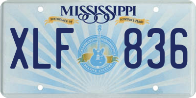 MS license plate XLF836