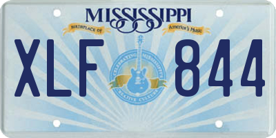MS license plate XLF844