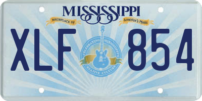 MS license plate XLF854