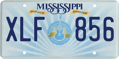MS license plate XLF856