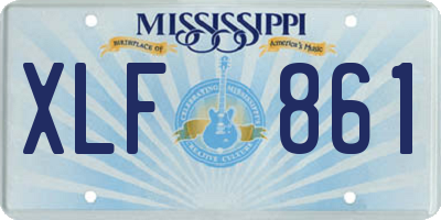 MS license plate XLF861