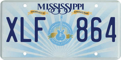 MS license plate XLF864