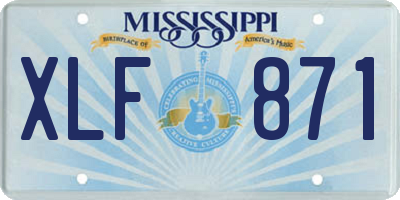 MS license plate XLF871