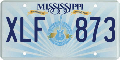 MS license plate XLF873