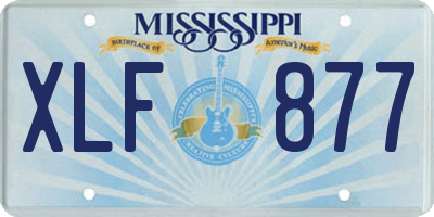 MS license plate XLF877