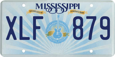 MS license plate XLF879