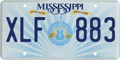 MS license plate XLF883