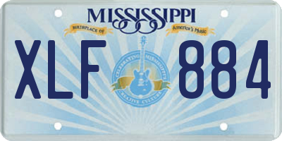 MS license plate XLF884