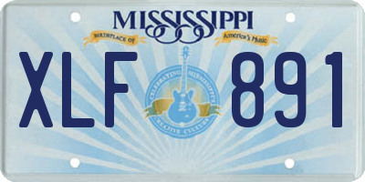 MS license plate XLF891