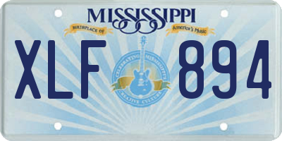 MS license plate XLF894
